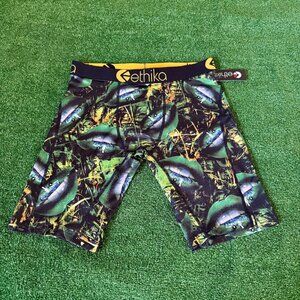 Ethika Colorful Juicy Camo Green Lips Mouth Men’s Long Boxer Briefs Size M NWT
